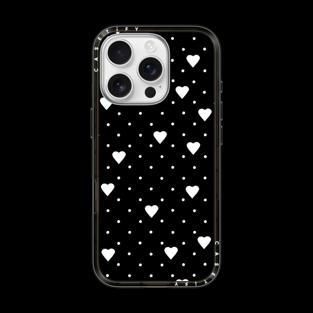 Pin Point Hearts Black