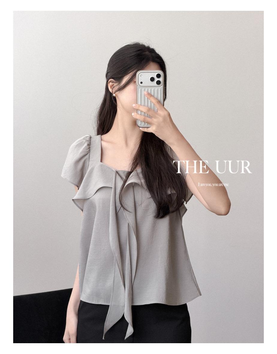[7일소요] uur refined flare blouse [grayish-mocha]