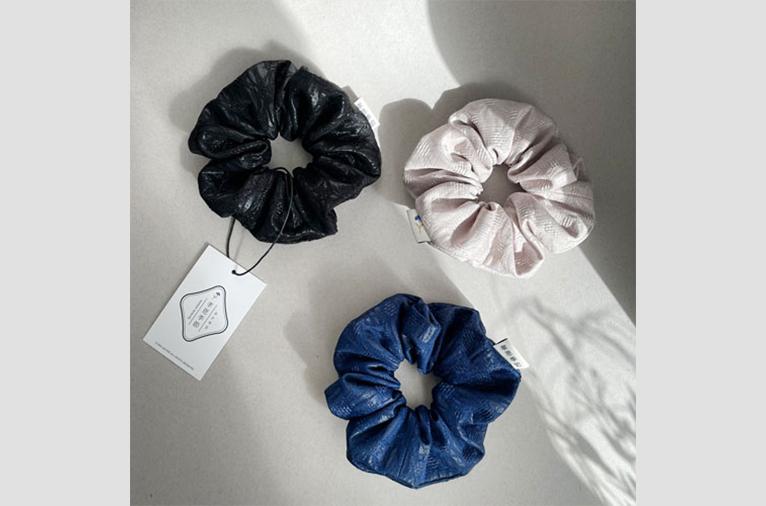 [효은계절] 열두살 자카드 스크런치 (나리꽃) 3종