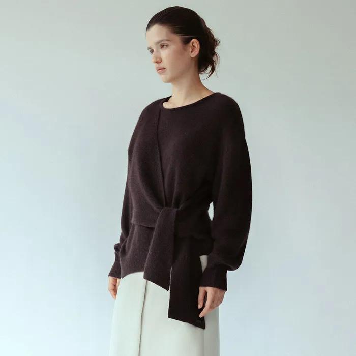 Racoon Tied Knit Pullover SK5WP476_2color