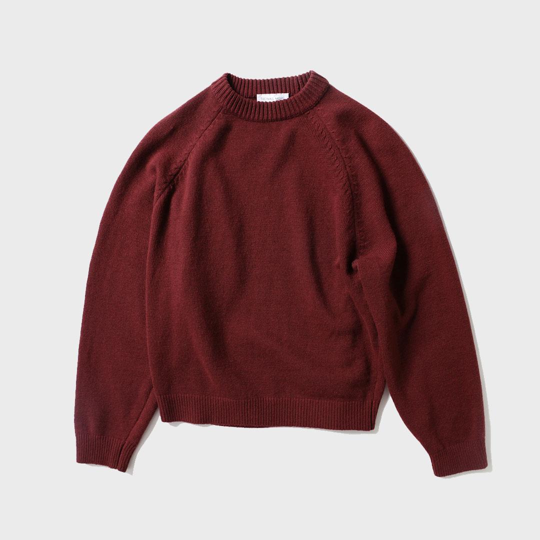 TC3-SW01 램스울 라운드 니트-모브와인