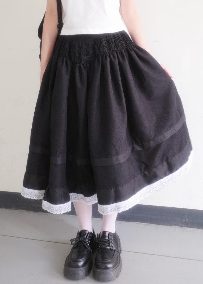 묘랑 smoke lace long sk