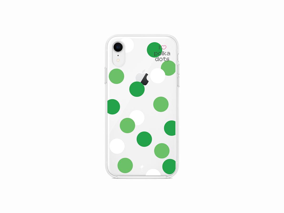 I♡Polka dots (green)