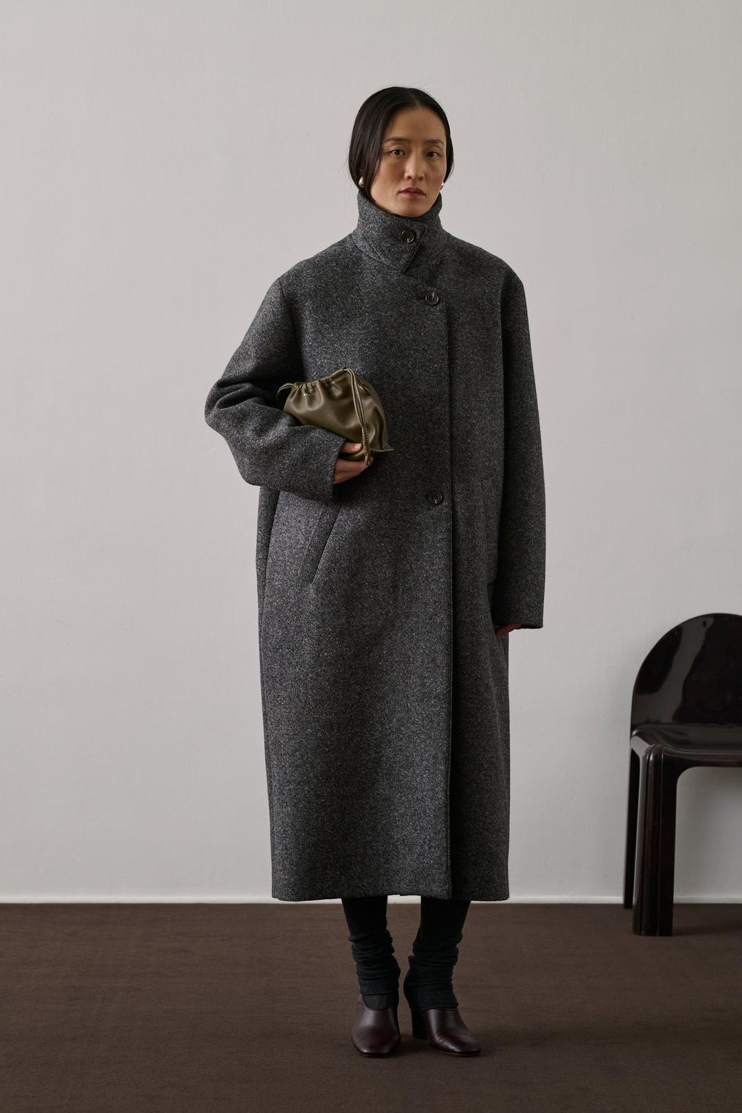 GREY GERMAIN COAT - 34