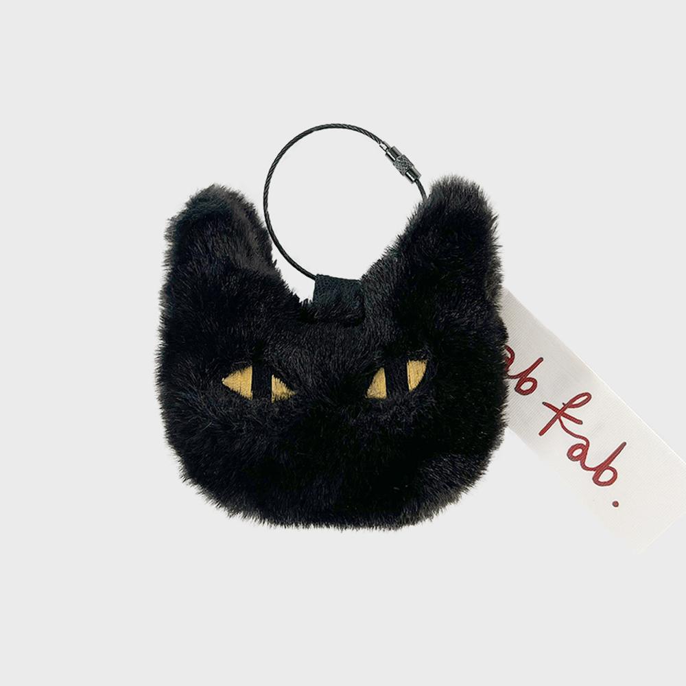 ab fab big cat key ring - Black