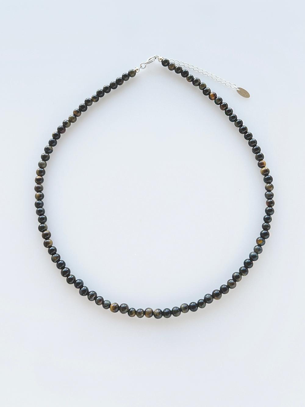 925silver Tiny Tiger Eye Necklace / 2color