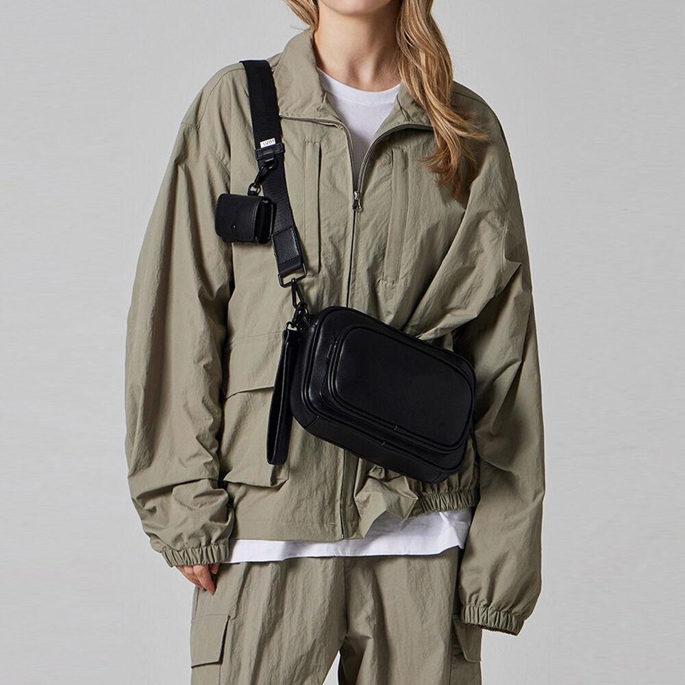 미니멀 비건레더 원포켓 크로스백 Minimal Vegan Leather One Pocket Crossbag