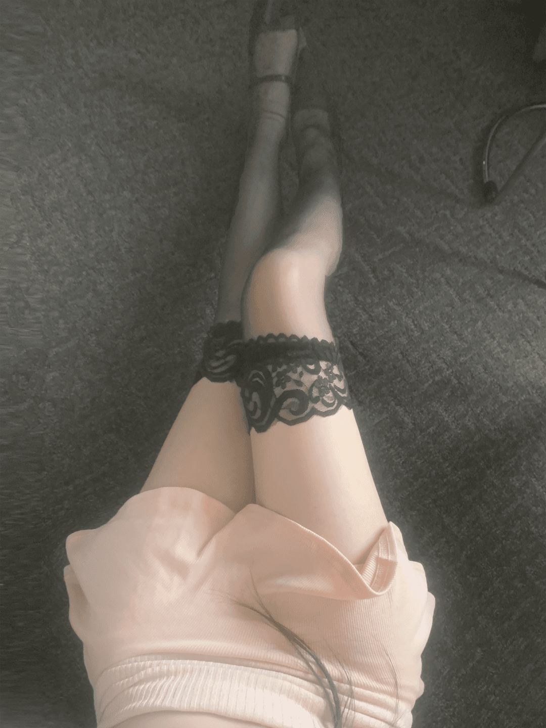 Pinia low-waist flare skirt (light pink)