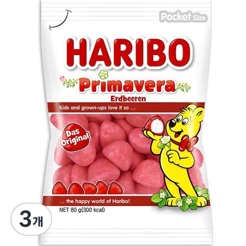 하리보 프리마베라 젤리, 80g, 3개 - 츄잉젤리 | 쿠팡