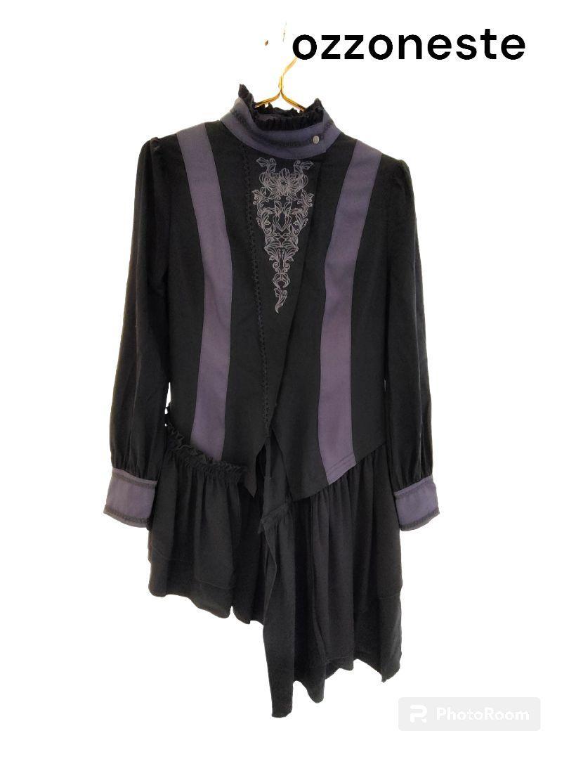 OZZONESTE オッズオネスト　濃紺ブラウス　ロング　フリーサイズ