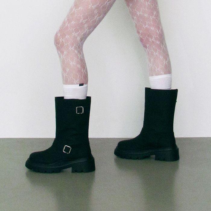 CITY BUCKLE RAIN BOOTS / BLACK