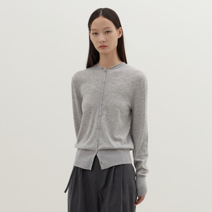 Essential Knit Cardigan (Grey)