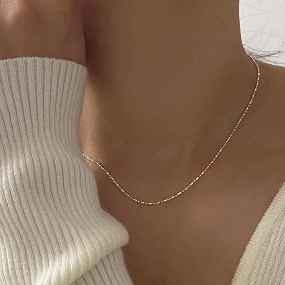 제인트 ﻿실버925 소세지 볼 체인 실버 은 목걸이