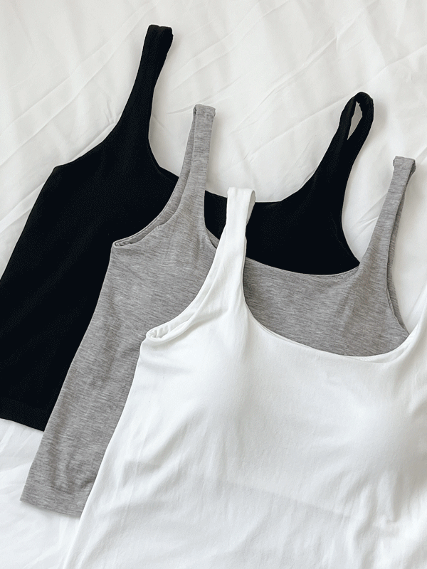 노라인 브라탑 슬리브리스, 3colors (캡내장 모달소재)