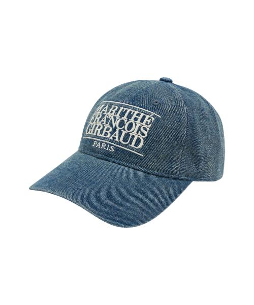 DENIM WASHING CLASSIC LOGO BALL CAP blue