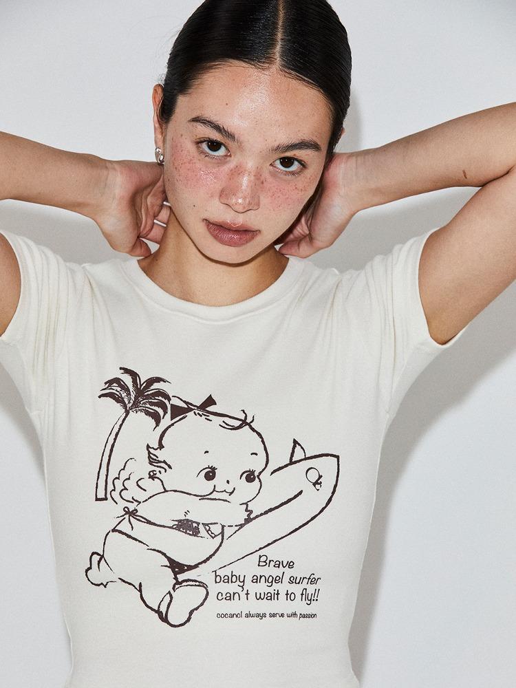 BABY SURFER TOP/CREAM