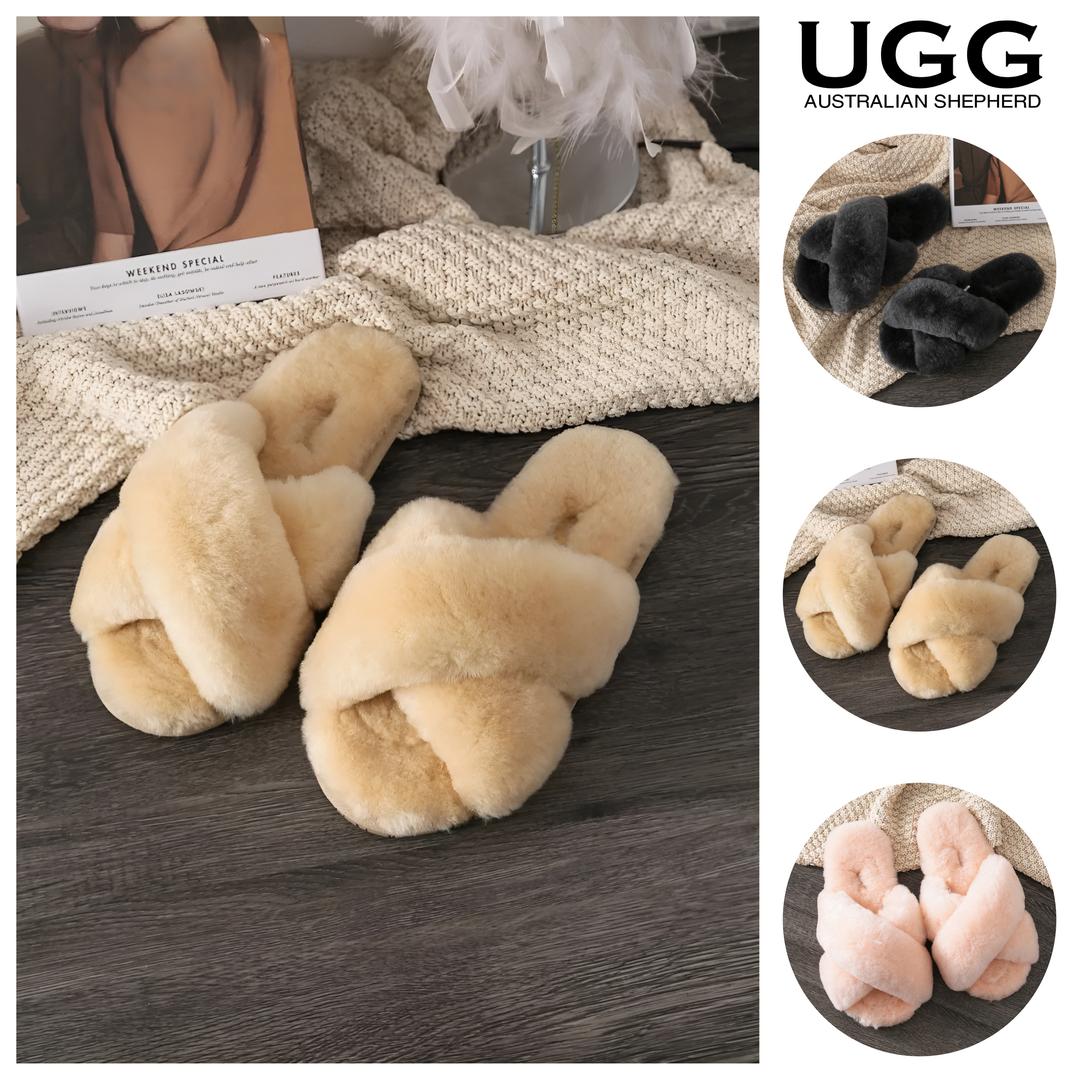 UGG 양털 슬리퍼 호주 에버 린티 실내 어그 크림 그레이 핑크 AS2012