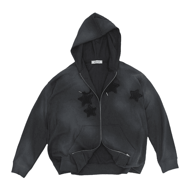 [BLUE SUNFLOWER] Bluesf Dusty Washing Star Heavy Hood zip-up