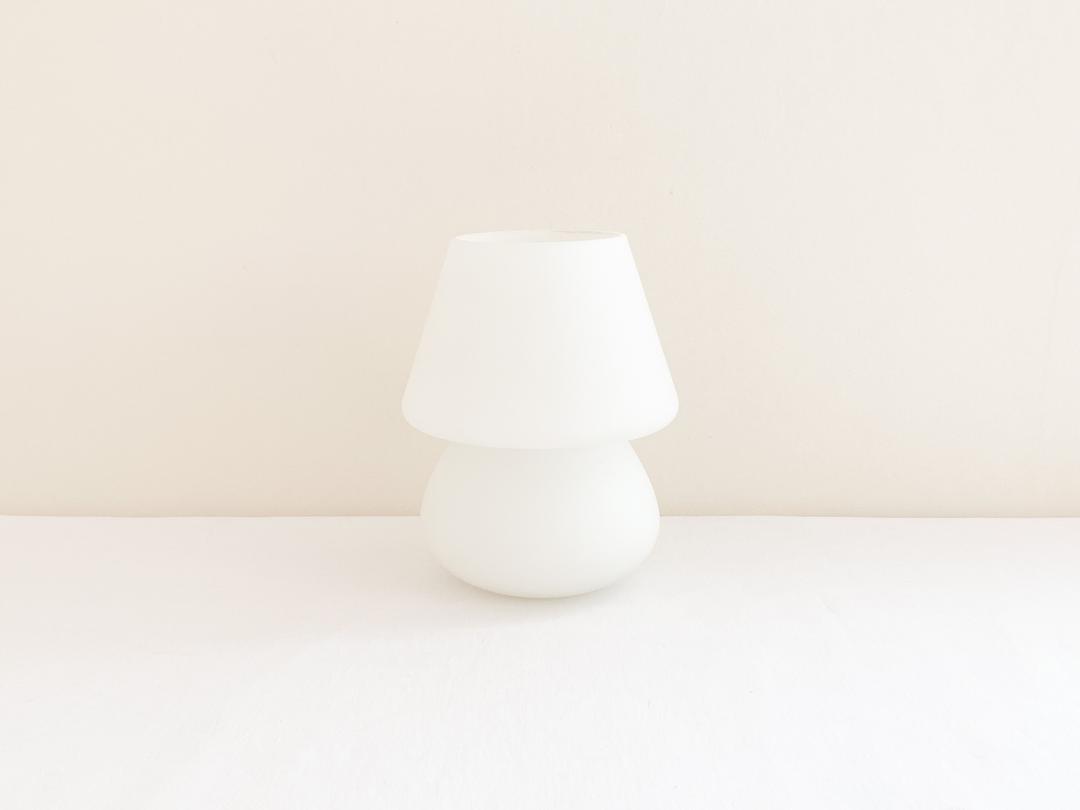 1970s habitat cream glass mushroom lamp