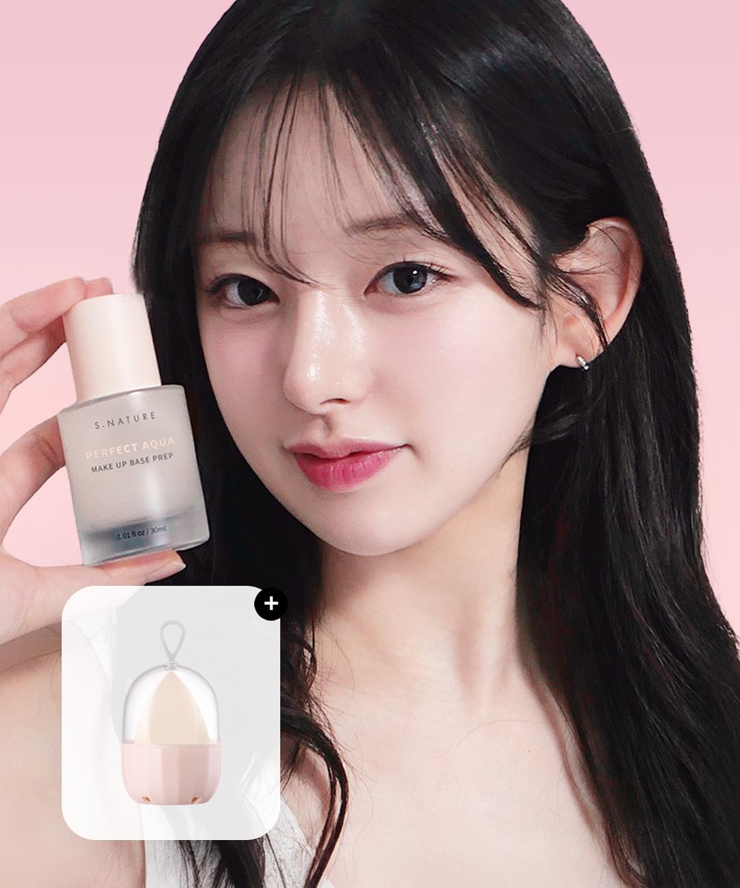 에스네이처 [파데짝꿍💕] 에스네이처 퍼펙트 아쿠아 메이크업 베이스 프렙 30ml (증정: 화잘먹 퍼프)