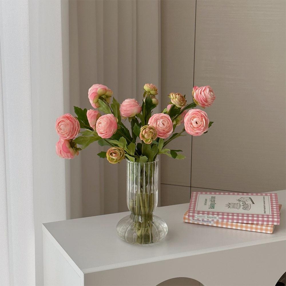 동글동글 라넌큘러스 조화 인테리어 소품 러넌 부케 실크플라워 웨딩플라워 DIY 셀프인테리어