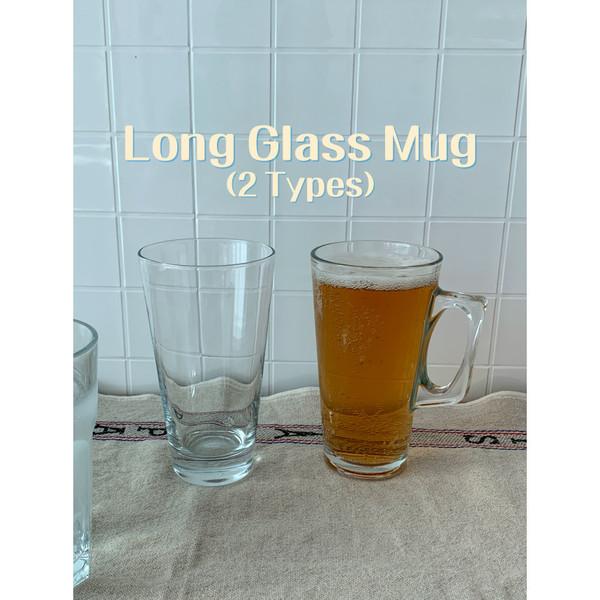 Long glass mug