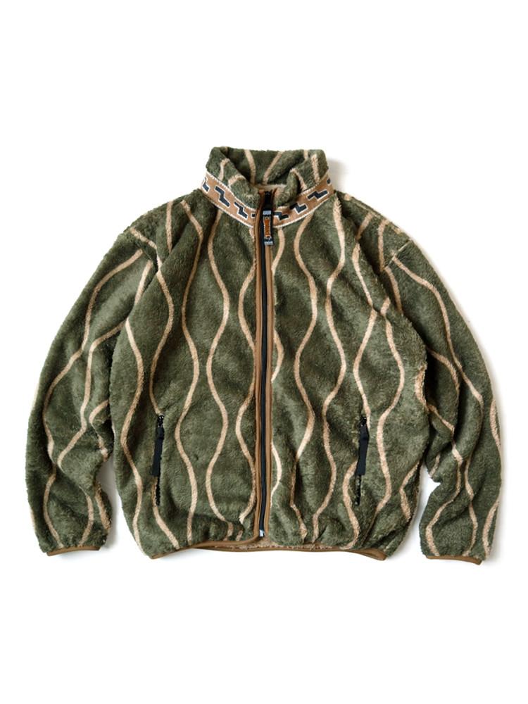 KAPITAL 캐피탈 취기 줄무늬 후리스 ZIP 블루종 EK-1269