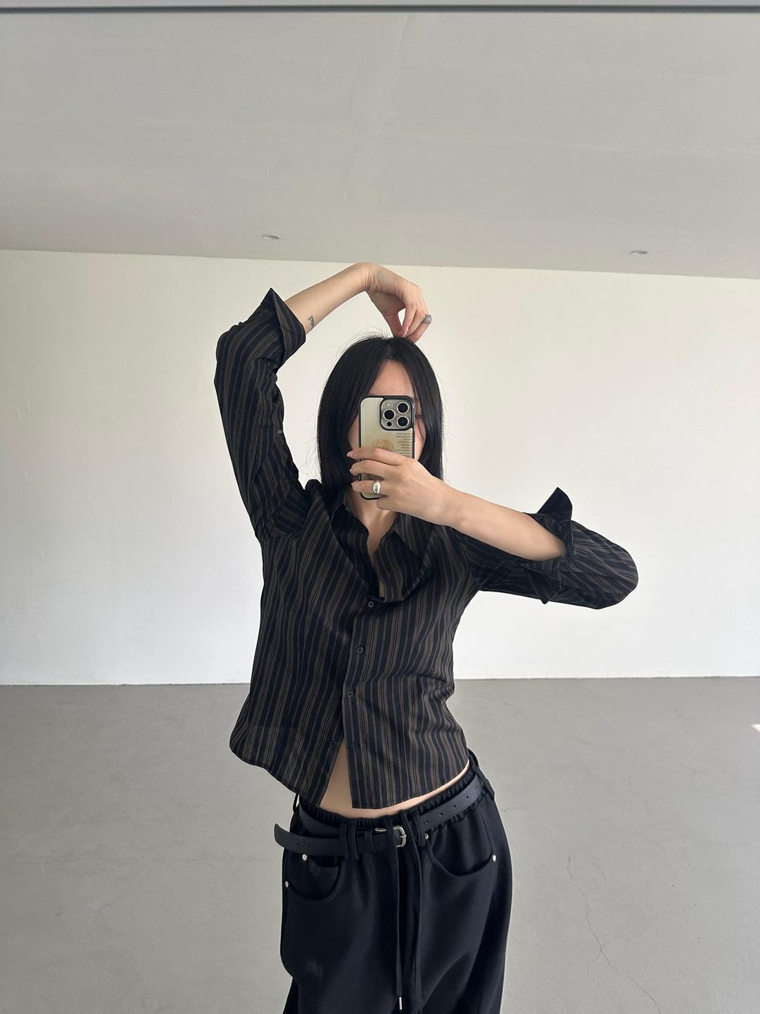 이너뮤트 autumn stripe shirt (3color)