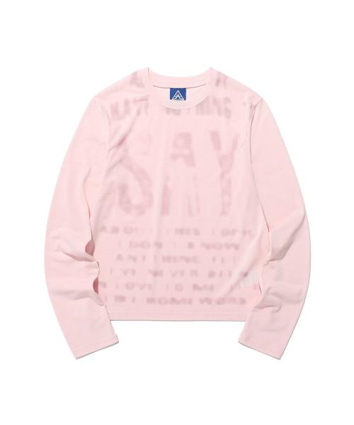 SAY BLUR LS TEE_PINK(IK2FSMT552A)