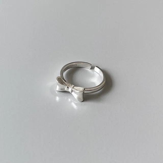 (925silver) Kinder ribbon ring  리본반지 / 오픈링 /은반지