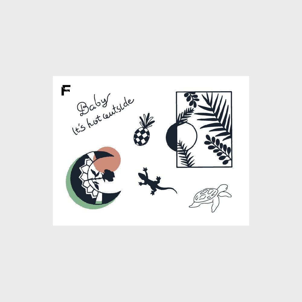 꾸따 타투 스티커