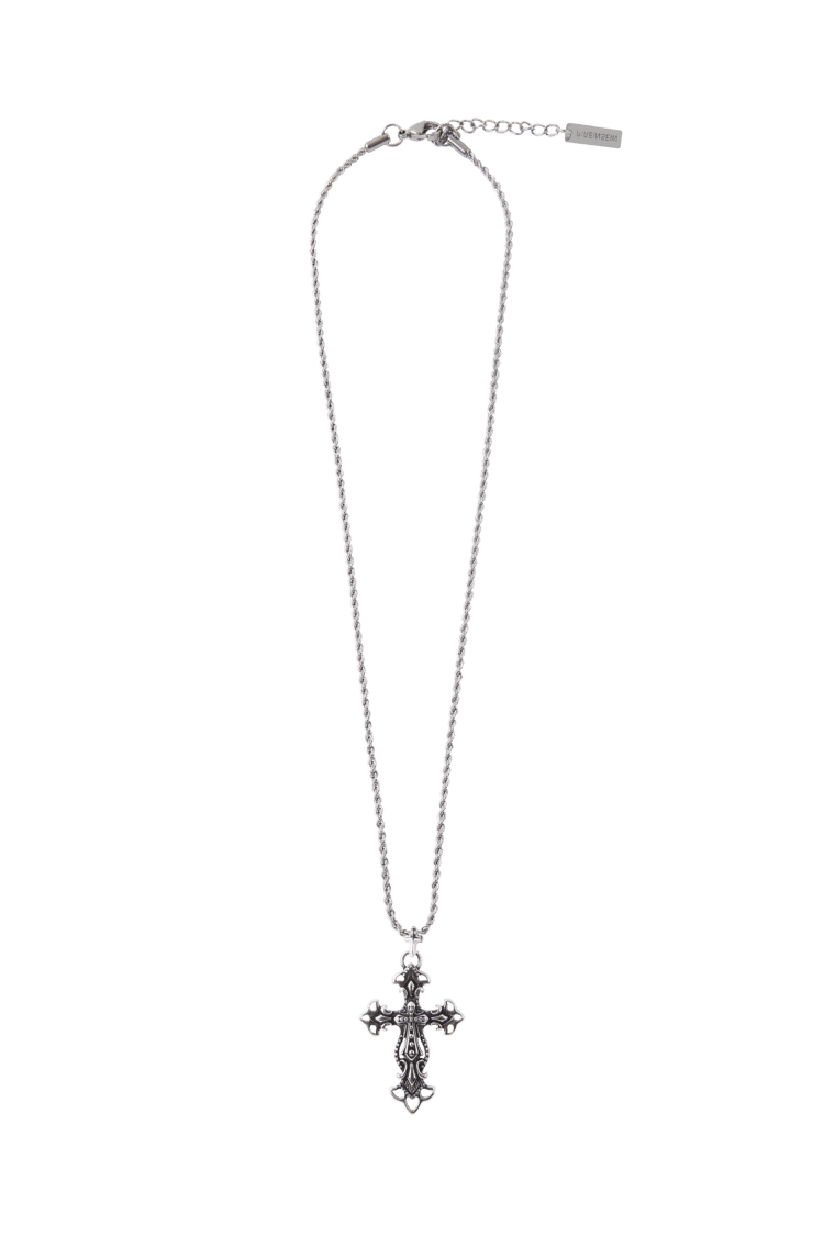 [로프체인] 빈티지 유화 십자가 네크리스