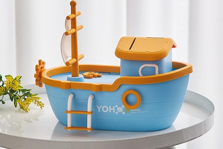 대형 해적선 동전 지폐 인테리어 저금통 금고