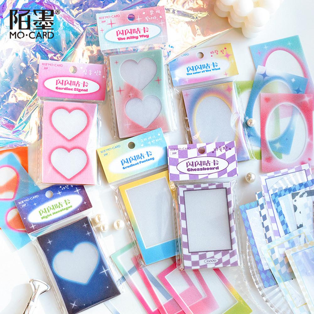 폴라로이드 프레임 스티커 20개입 인생네컷 포카홀더 탑로더 탑꾸