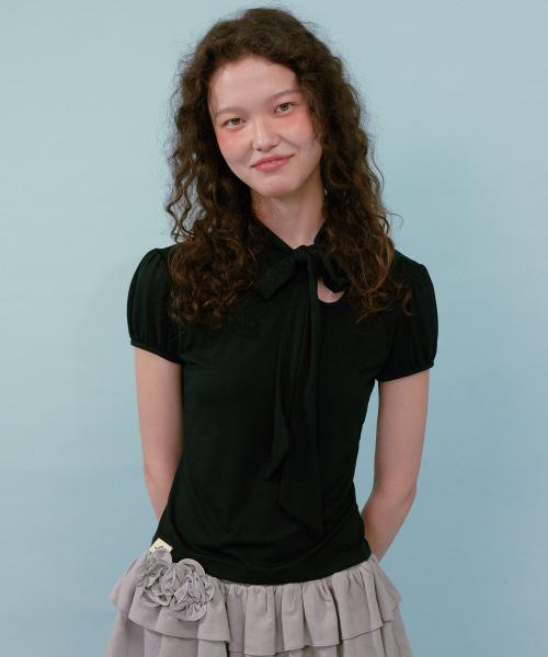 Ribbon Tie T-Shirt (Black)