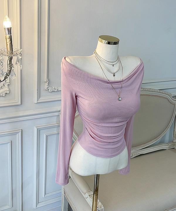 우아르 아자니 오프숄더 블라우스티 /결혼식 하객룩 파티룩 브라이덜샤워 해외여행룩 꾸안꾸 크롭티 가을티 긴팔티 가을하객룩 간절기블라우스 간절기티셔츠 오프숄더티셔츠 골지티