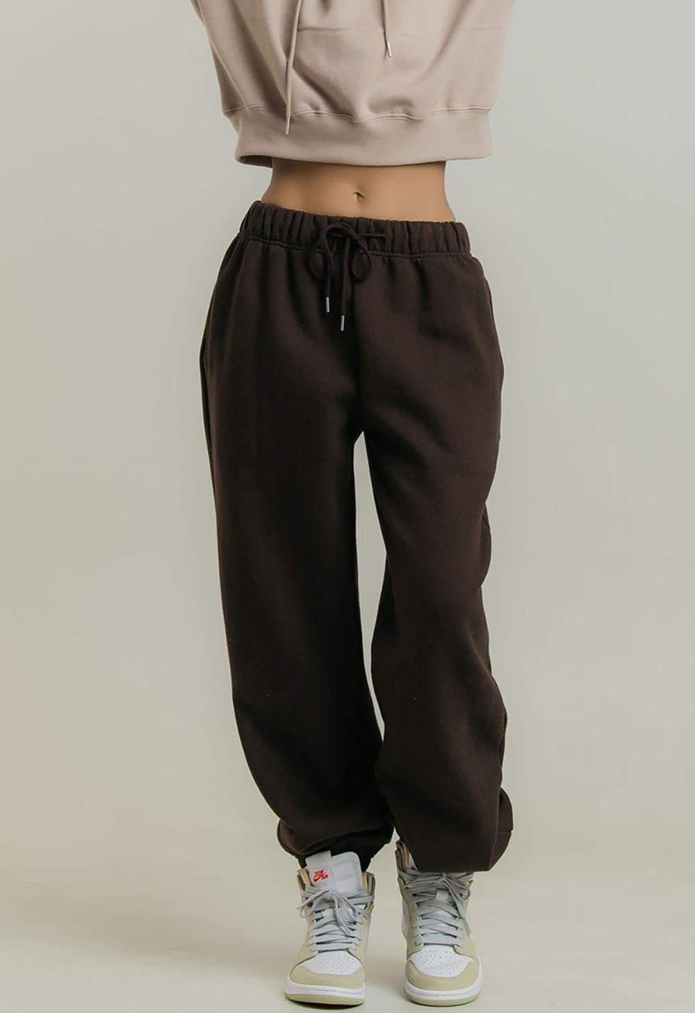 브론즈 심플 조거팬츠(브라운)