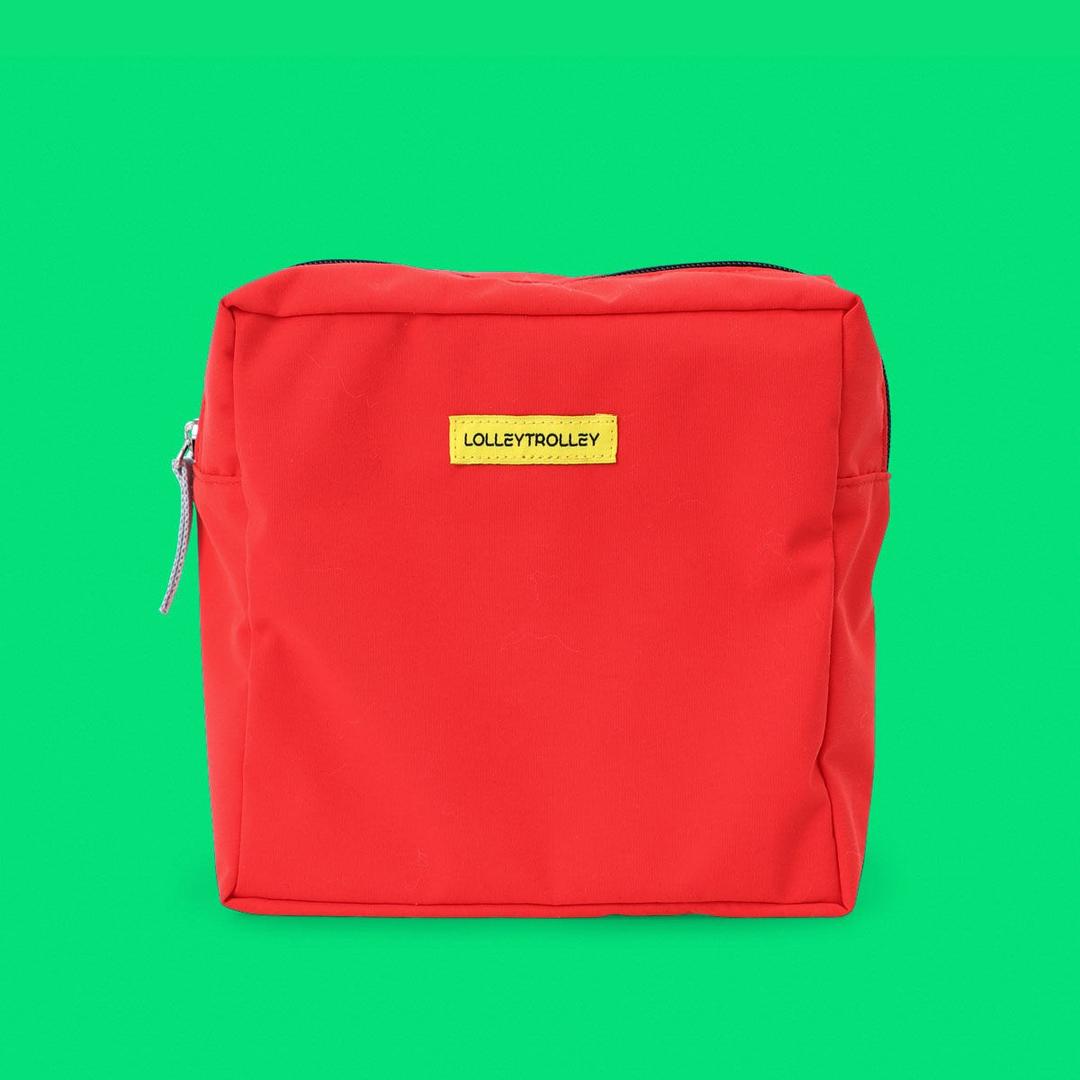 방수 소재 파우치 레드