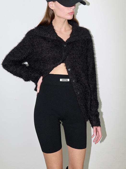 [4차 재입고]MERINO WOOL KNIT BIKER SHORTS, BLACK
