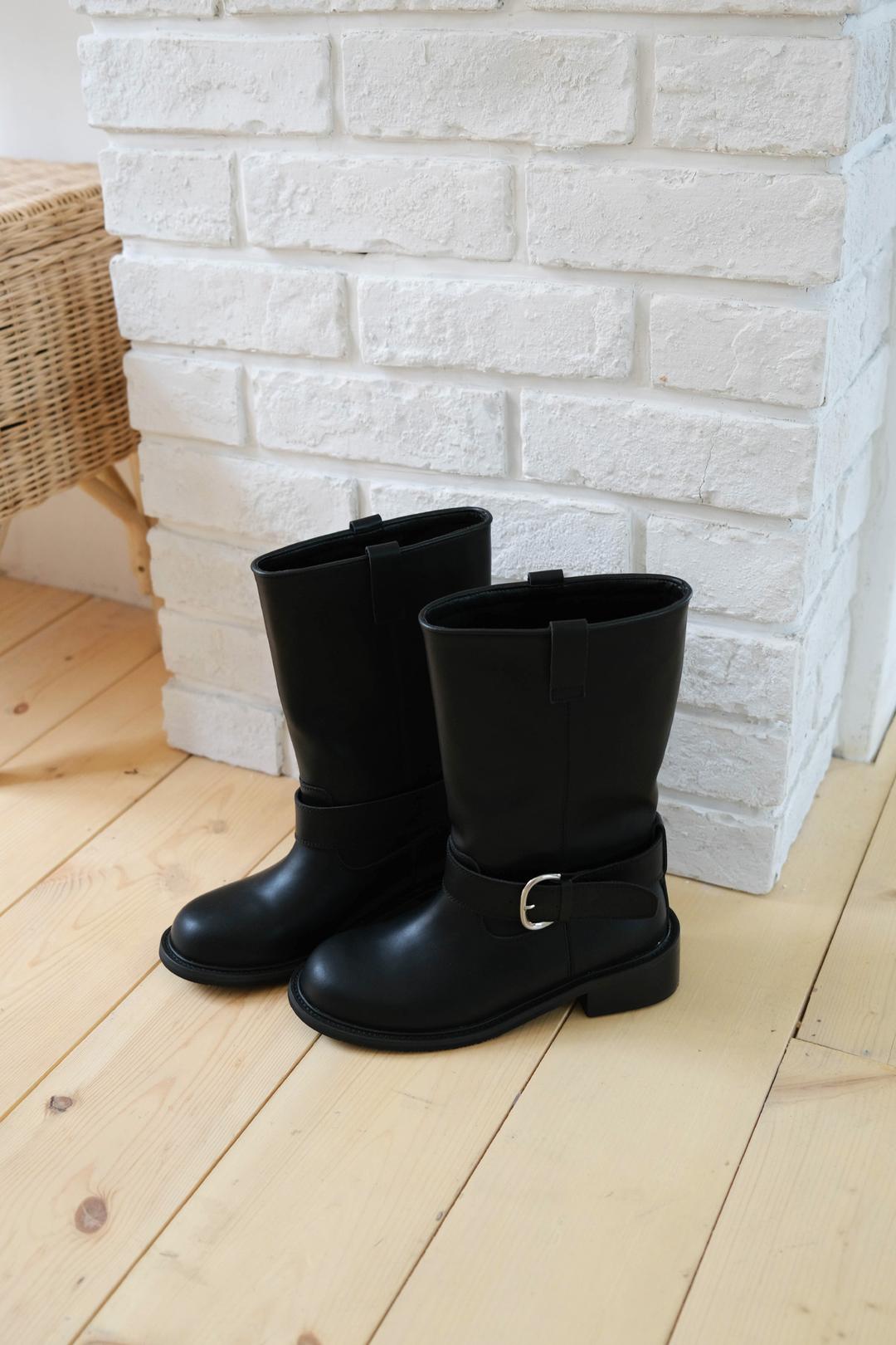 Belle leather half boots