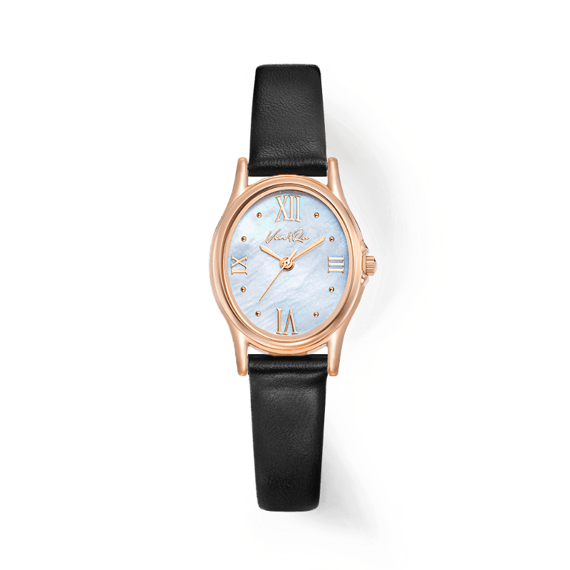 벤앤쿠 Gem-Rosegold/Opal (Black leather)