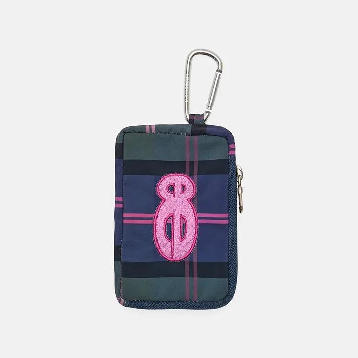 더블 로고 체크 월렛 (Navy)