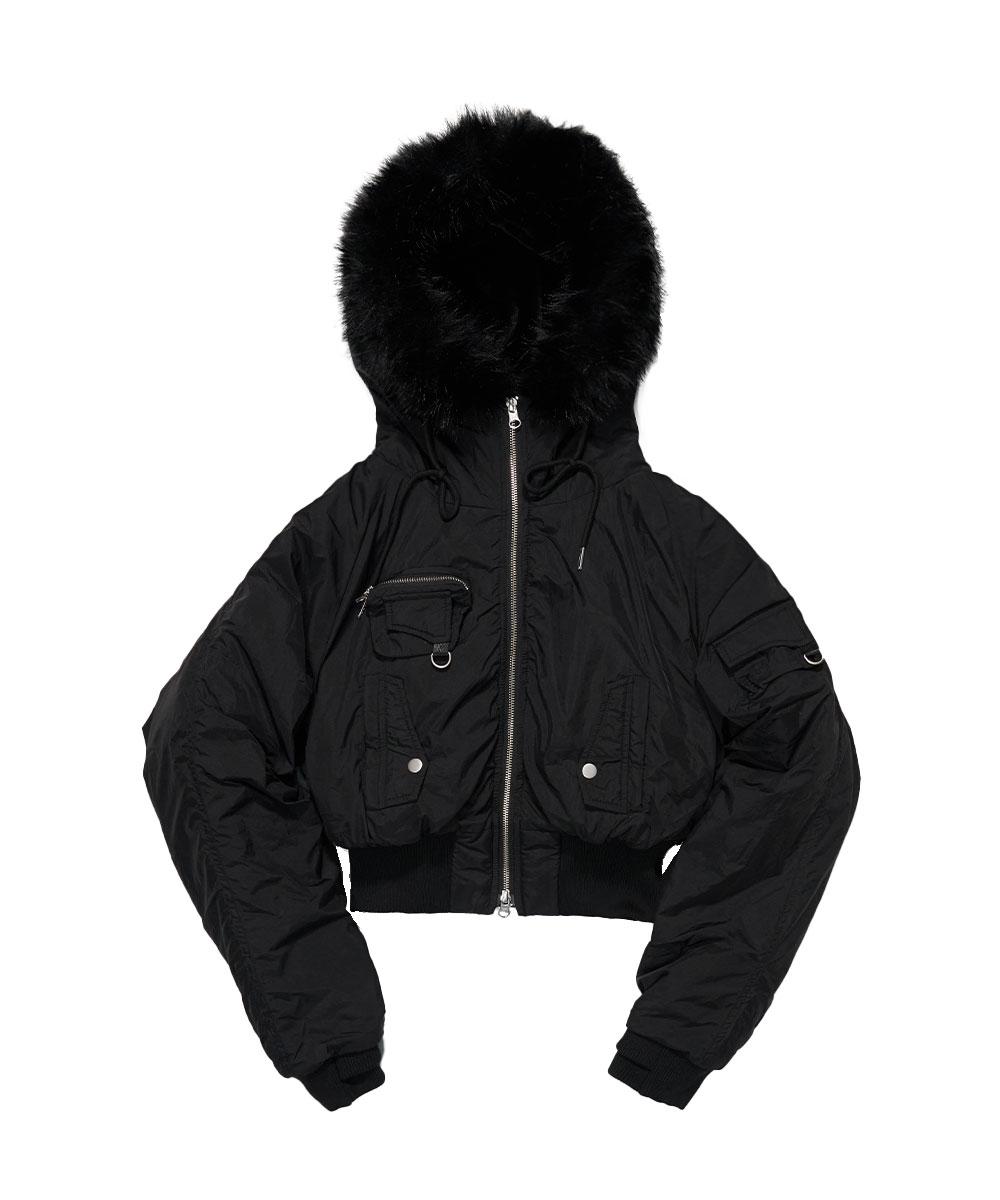HOODED PUFFER JACKET BLACK (09.23 예약배송)