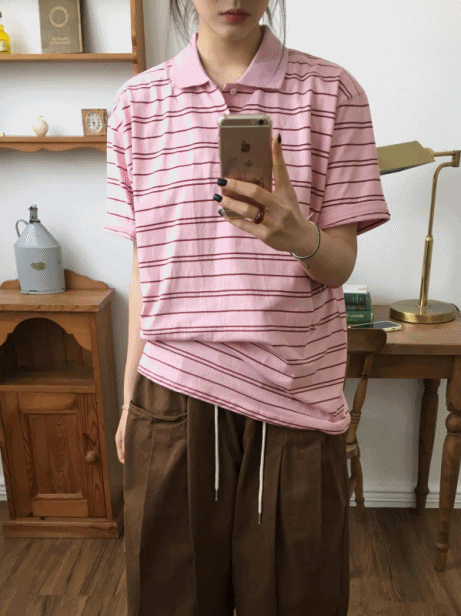 로드 스트라이프 카라 T (4 color)