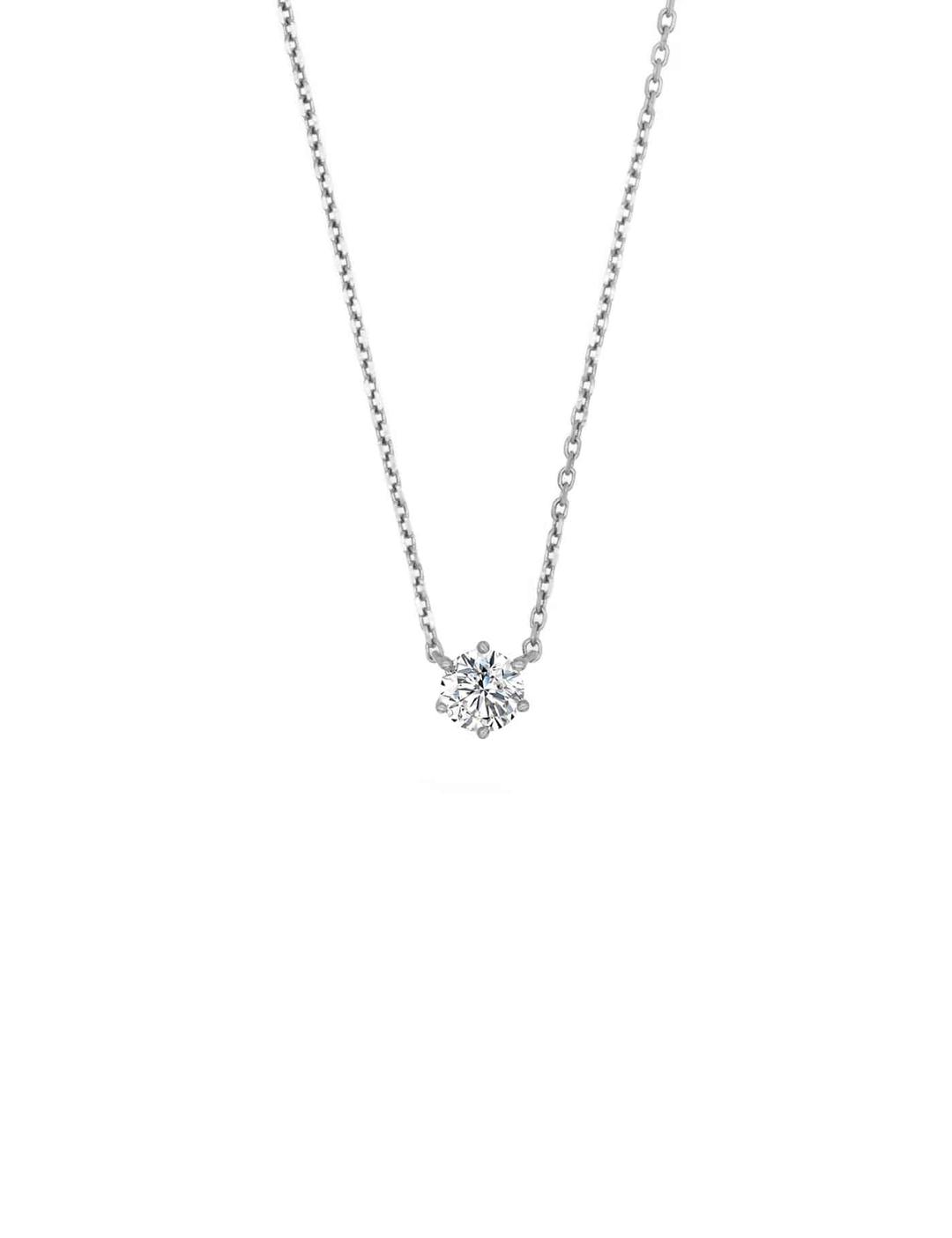 Ice carat 5.5mm necklace (WG)