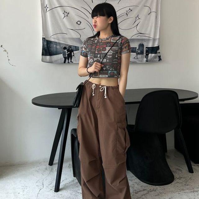 빈티지 디테일 와이드 카고 팬츠 (4 color)