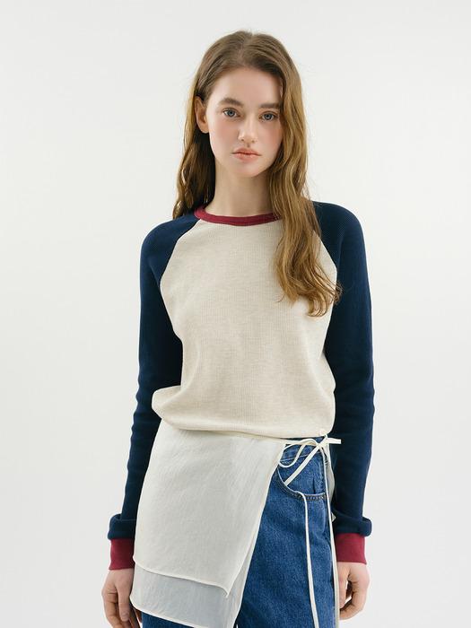 U Raglan Waffle Tshirt_3colors