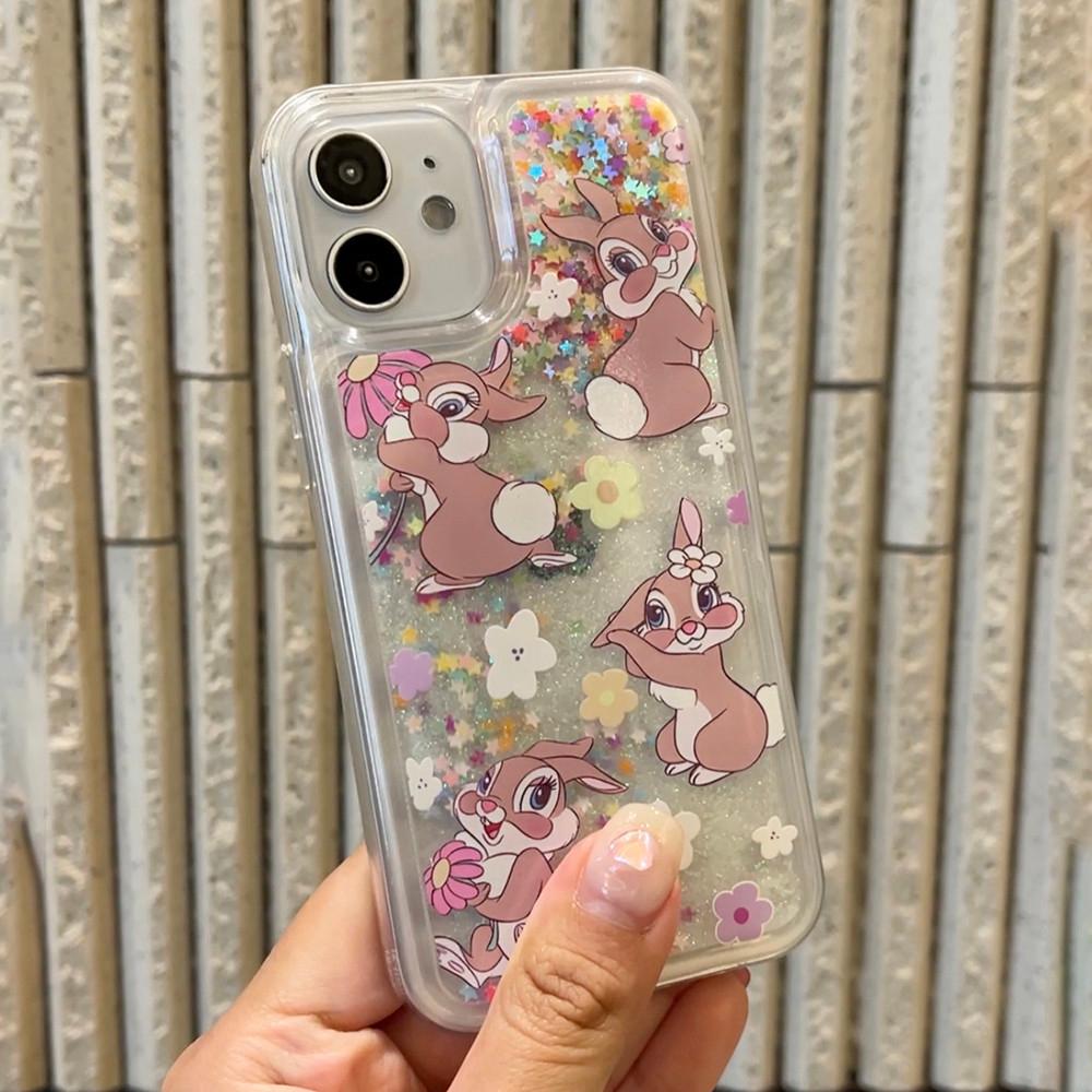 아이폰12 미니 케이스 글리터 캐릭터 별사탕밤비토끼바니