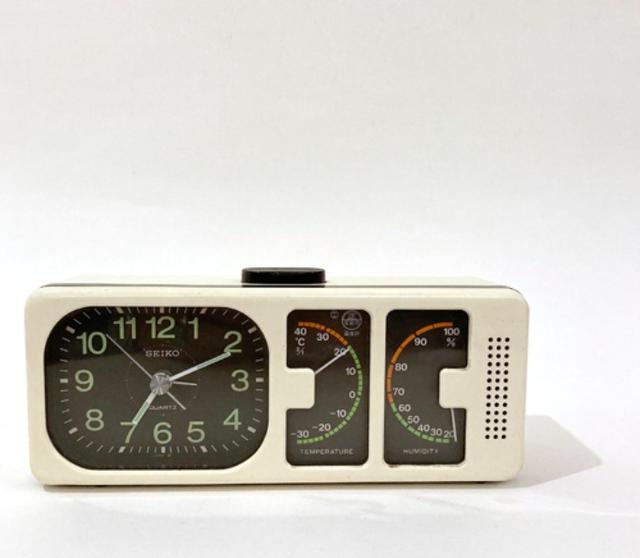 [JAPAN]80s SEIKO 온도계 & 습도계 table clock.
