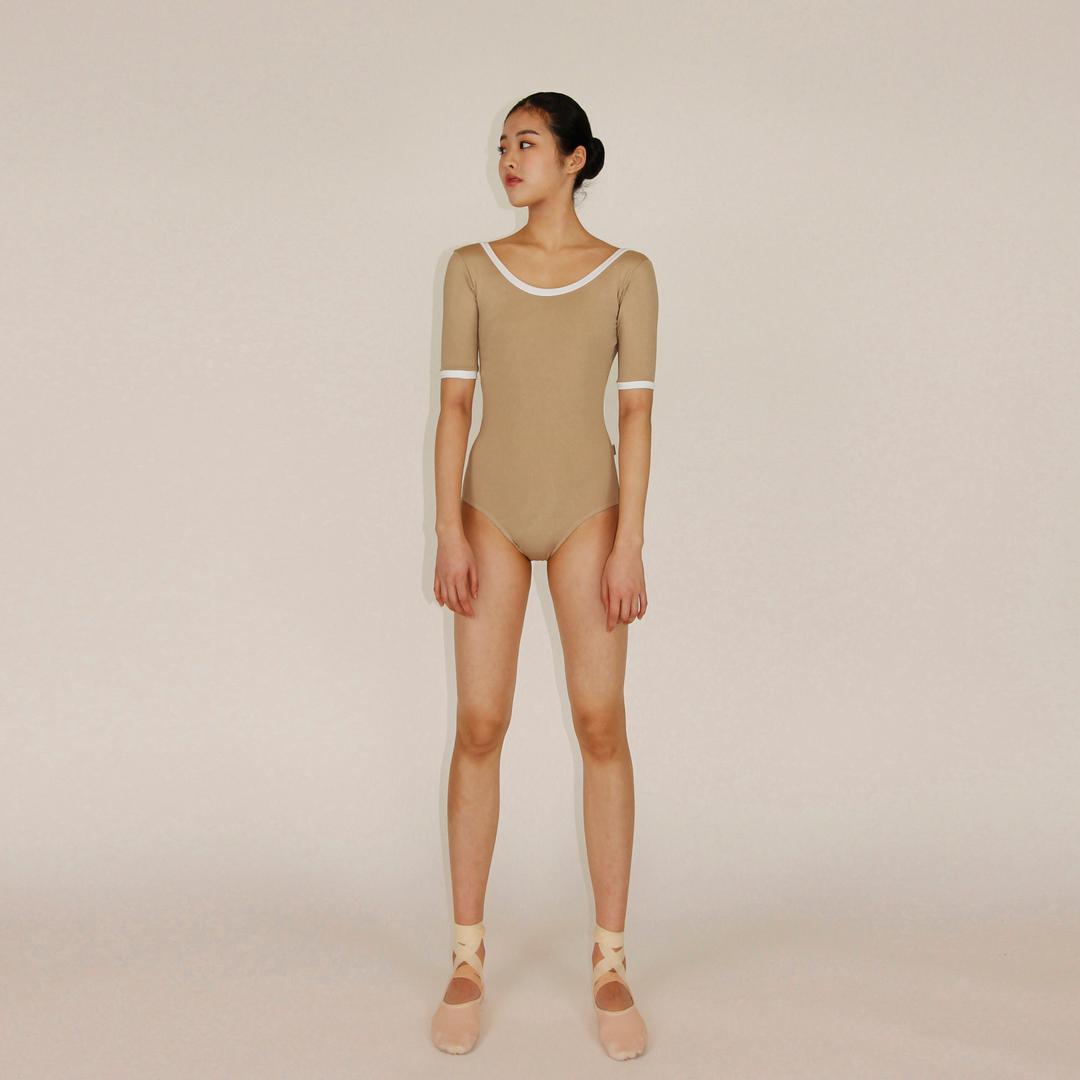 1 레오타드 (탄) 반팔레오타드 발레복